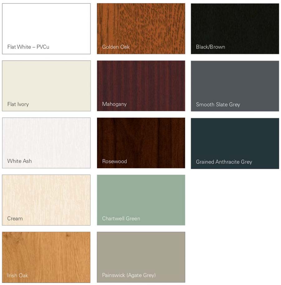 upvc windows colour chart